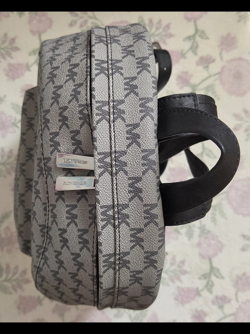 Michael Kors Gray MK Logo Backpack
